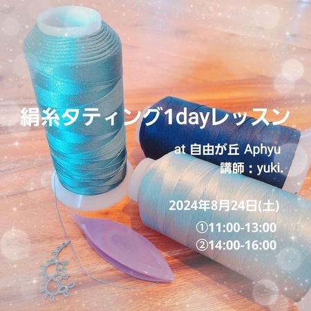 yuki.先生の絹糸の１Ddayレッスンあと2席♪